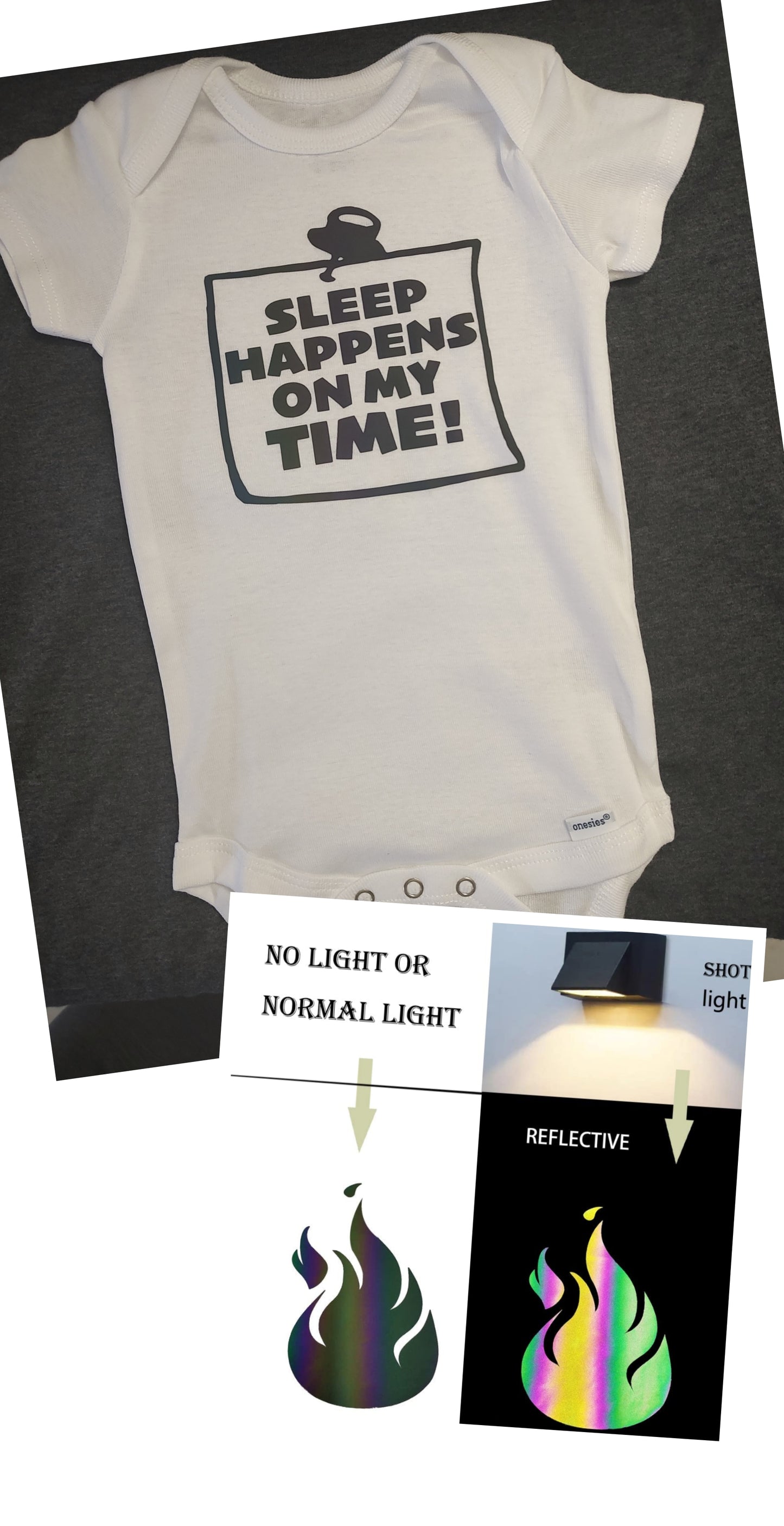 Sleep Happens on My Time (Baby Onesie)